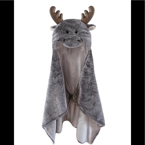 Mon Ami Designs Moose Hooded Blanket ULTRA SOFT & LUXURIOUS - Picture 2 of 3